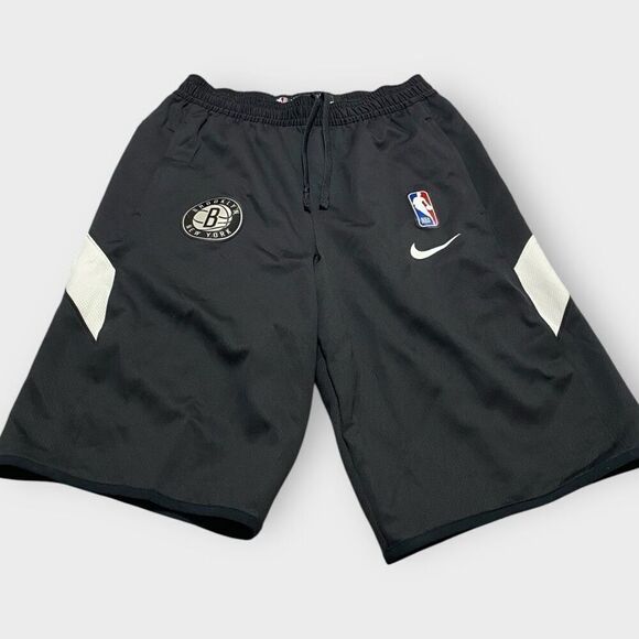Nike NBA Brooklyn Nets Therma Flex Black Shorts Mens Size M-Tall AV1043-010 New - Picture 2 of 9